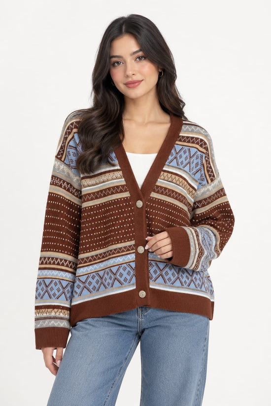 Geometric Knit Cardigan