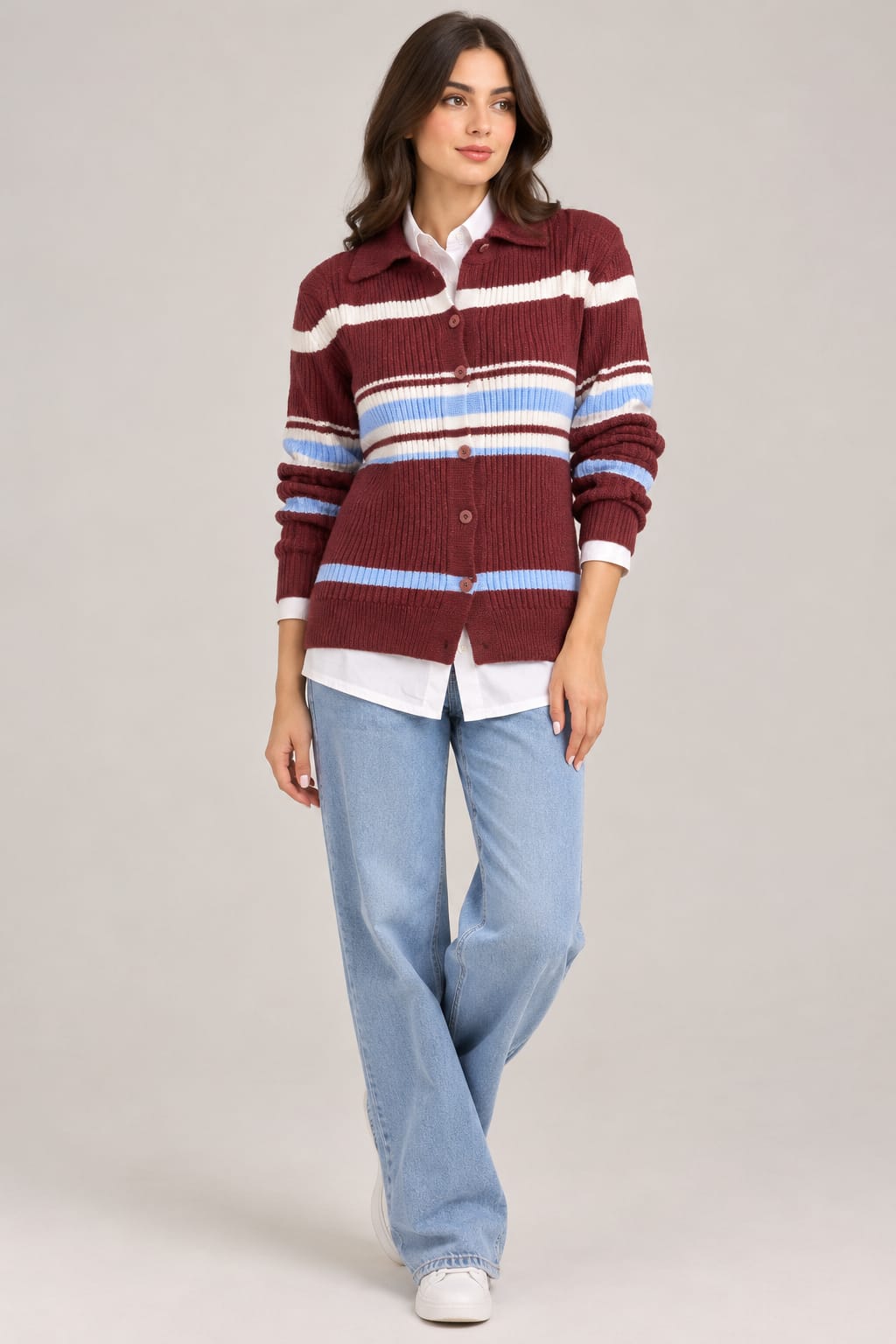 Striped Knit Cardigan