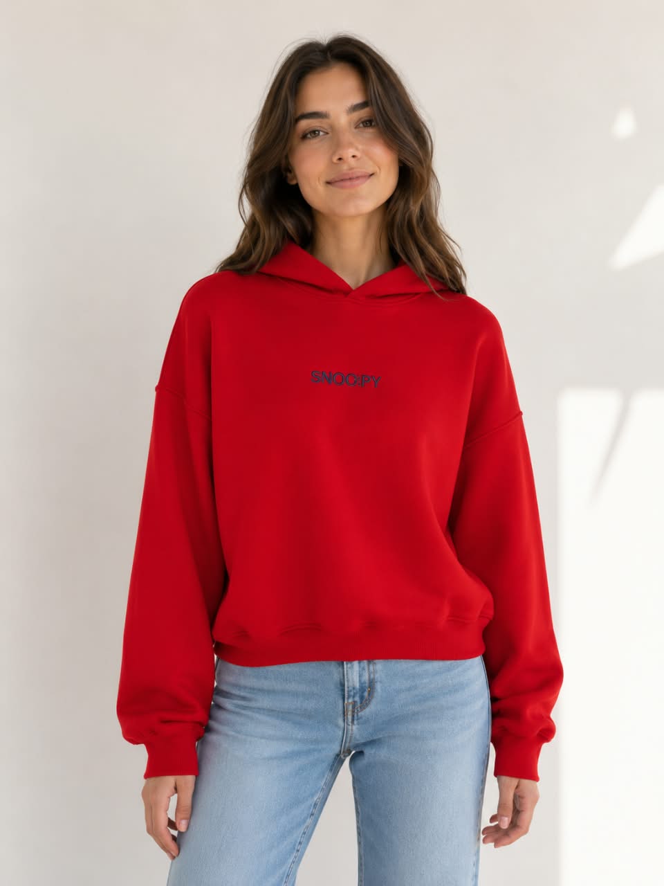 Snoopy Embroidered Hoodie