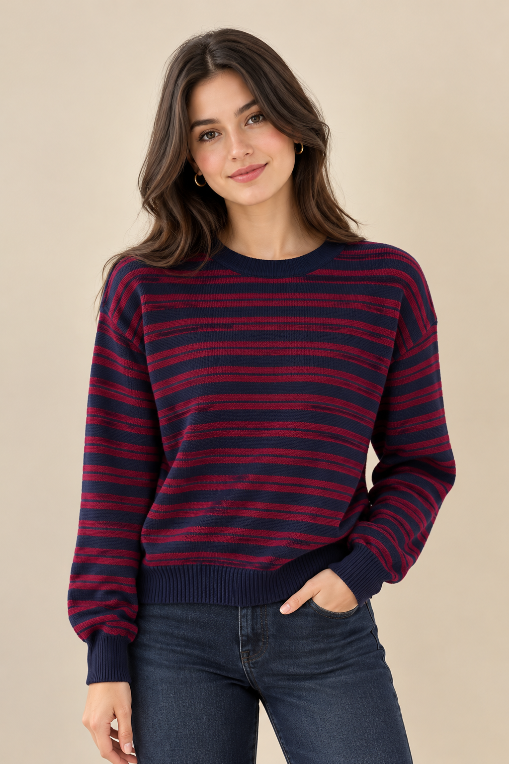 Striped Knit Sweater
